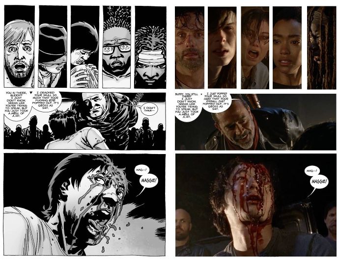 行尸走肉漫画原作与电视剧的分镜对比，还原度好高
