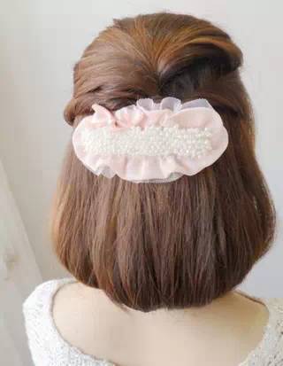 清新淑女半扎编发中分,时尚编发扎法简单又好看