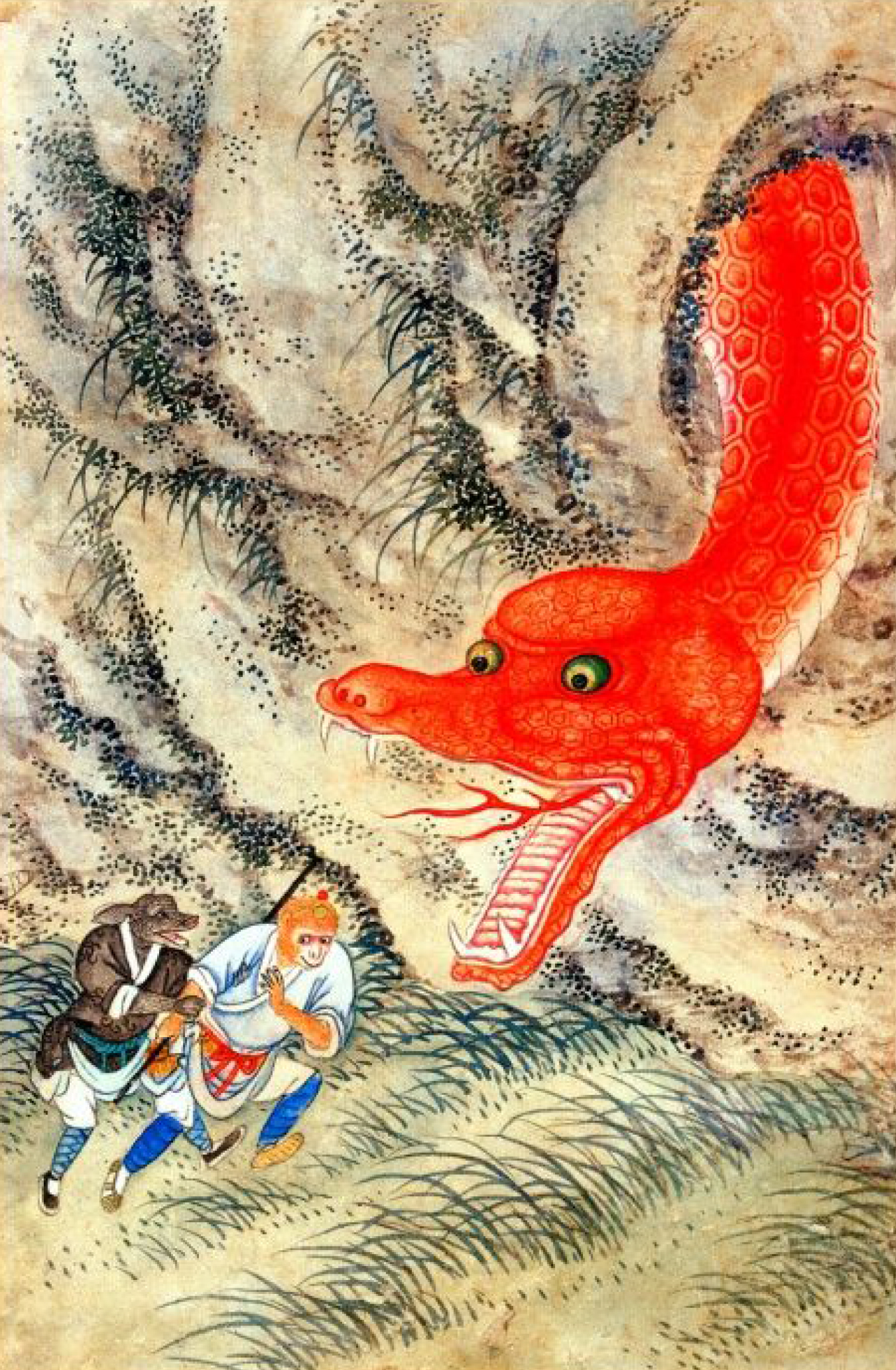 悟空收服第一个妖精,悟空背过哪两个妖怪