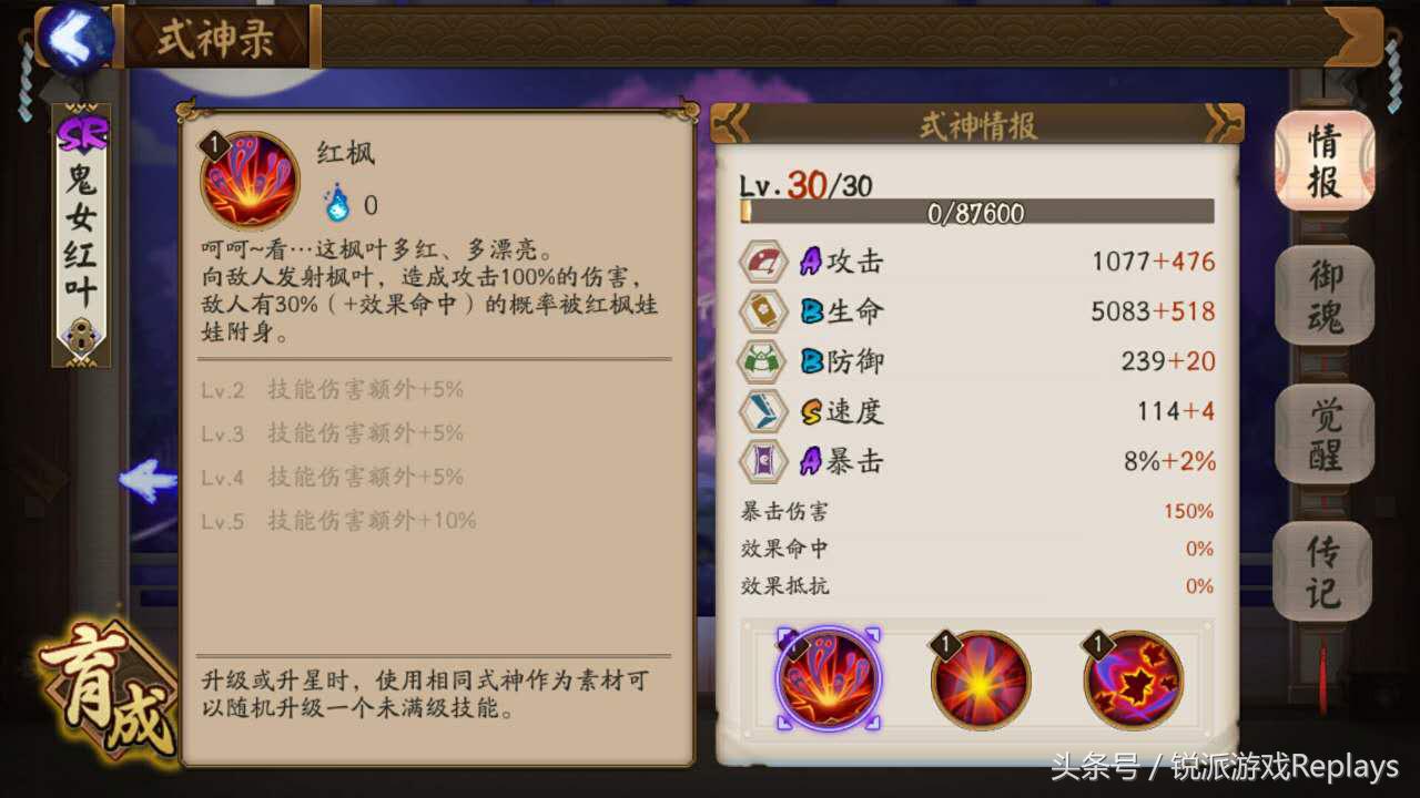 阴阳师鬼女红叶是什么样的式神,阴阳师鬼女红叶动漫