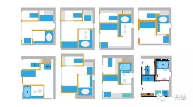 带浴缸三分离卫生间装修效果图,家装优秀案例布置
