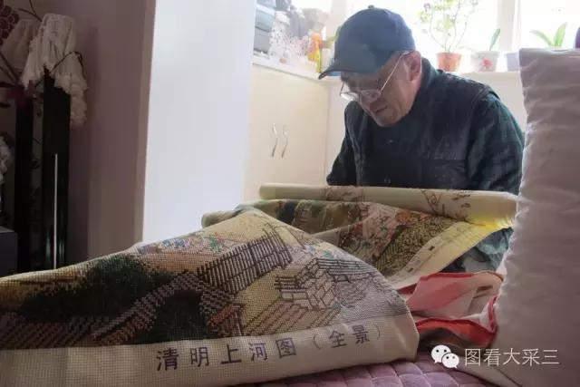 盐池县青山乡这个老汉,织了幅十字绣竟价值30万!