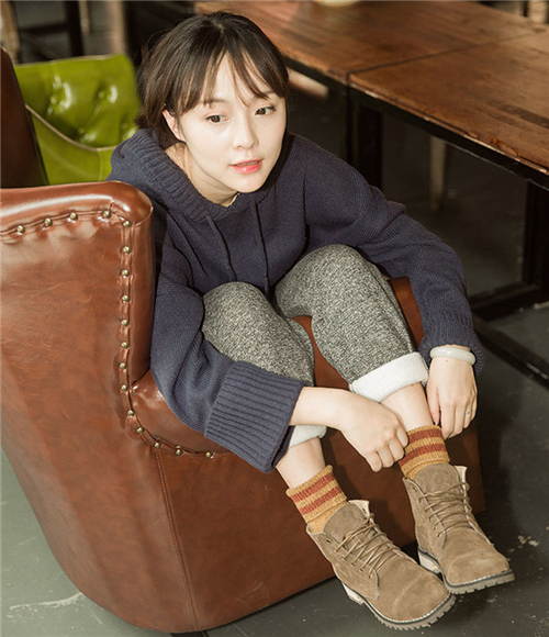 短靴堆堆袜搭配,短靴加堆堆袜