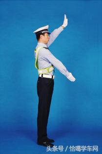 靠边停车和停止手势图解,车辆靠边停车手势图解