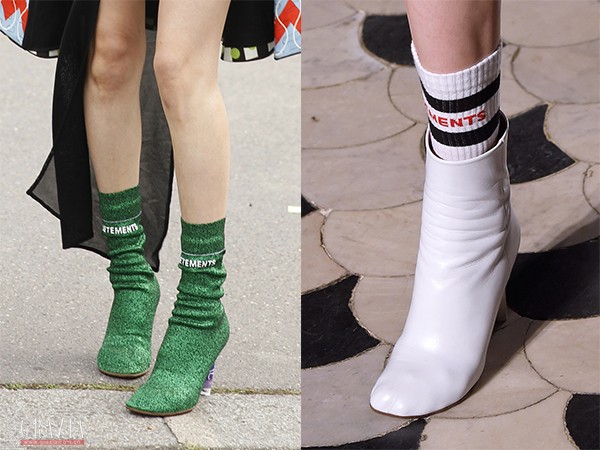 vetements袜子鞋白,vetements袜靴