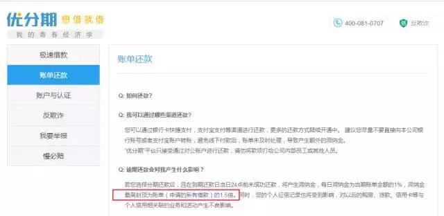 优分期逾期处理,优分期贷款利息是多少