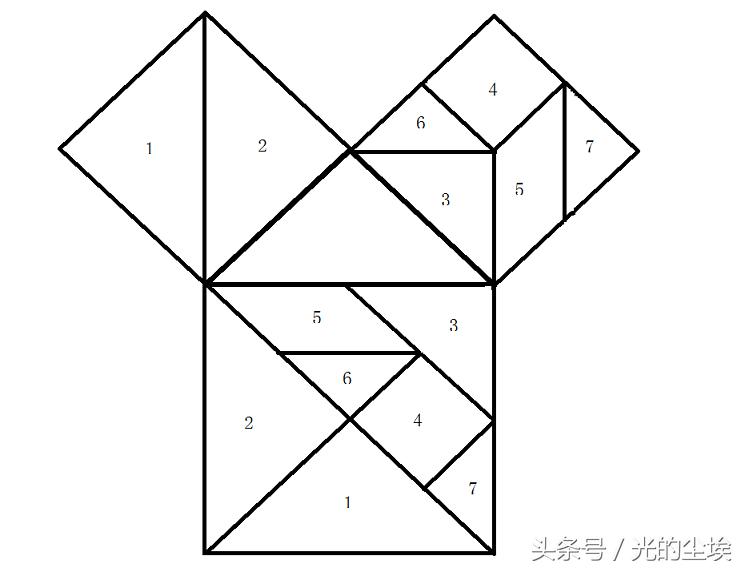 数学勾股定理七巧板题讲解,几何画板勾股定理证明教程
