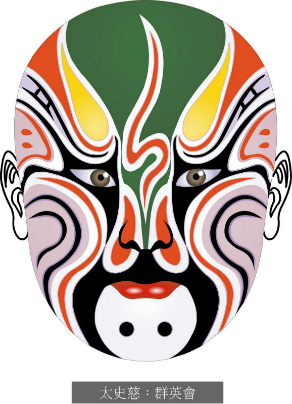 国粹脸谱重组画,国粹创意经典脸谱