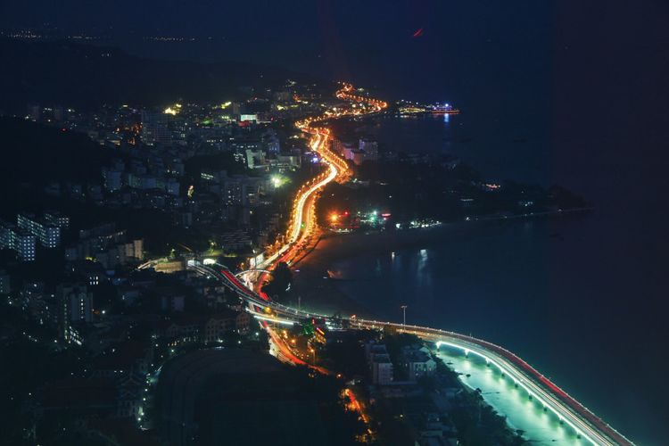 云上厦门看厦门夜景,海上看厦门