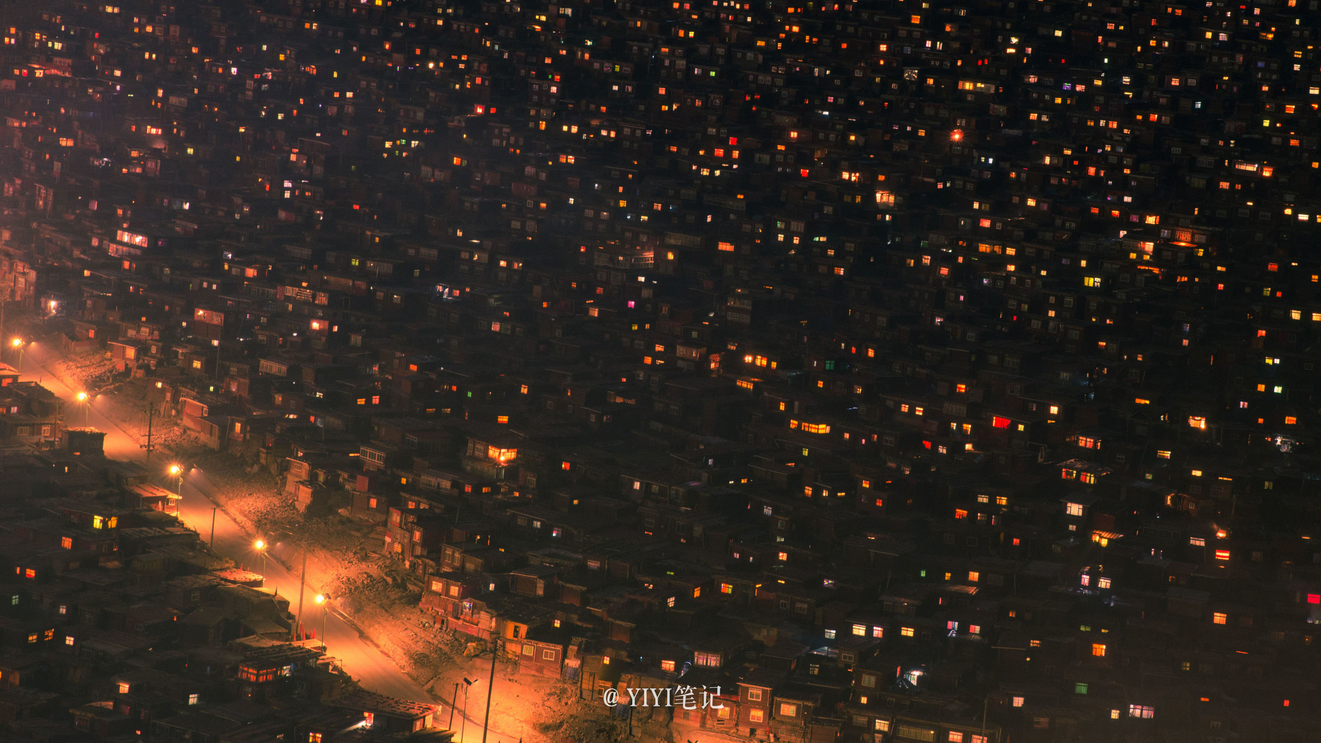 色达的冬天的美景,冬天的色达