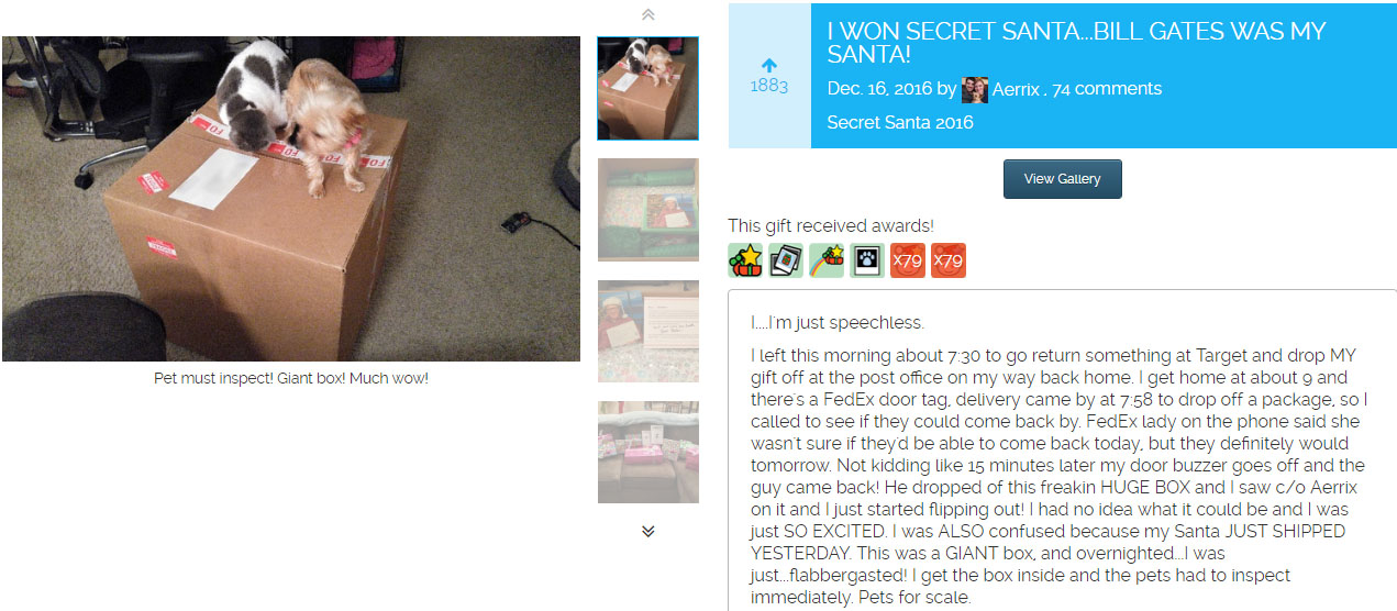 神秘圣诞老人竟是比尔盖茨！收到豪华游戏大礼包的网友太幸运