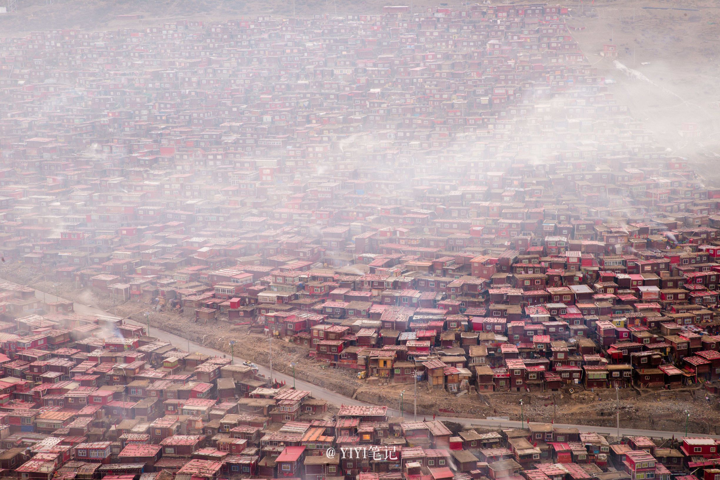 色达的冬天的美景,冬天的色达