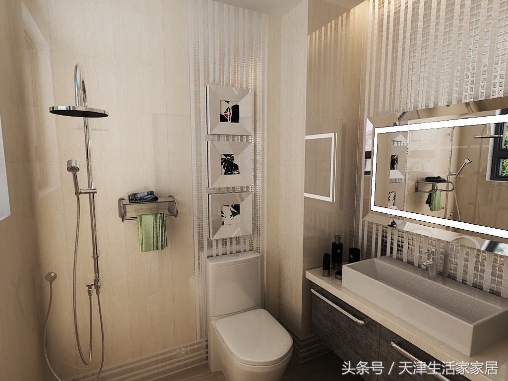 天津生活家装设计,金海岸商品楼147方装修风格