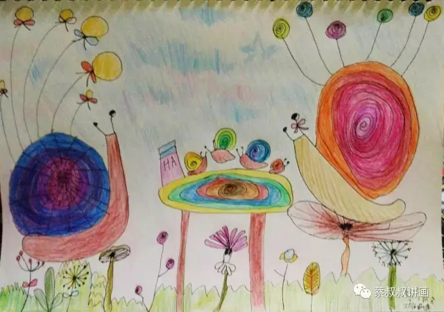 有关蜗牛的画儿童,蜗牛故事绘画