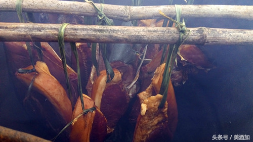 姑姑烟熏腊肉,农村风味熏腊肉