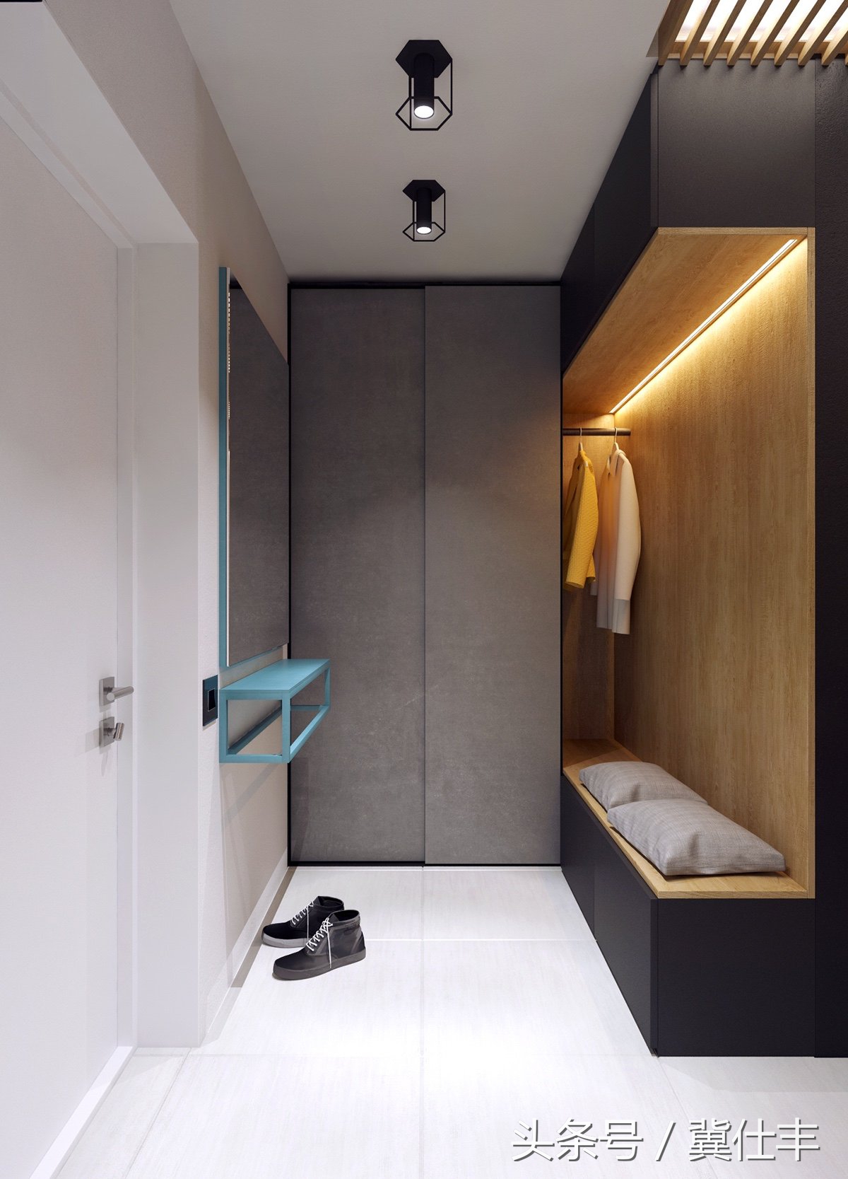 44平小户型装修进门厕所,60-70平米刀把型小户型设计