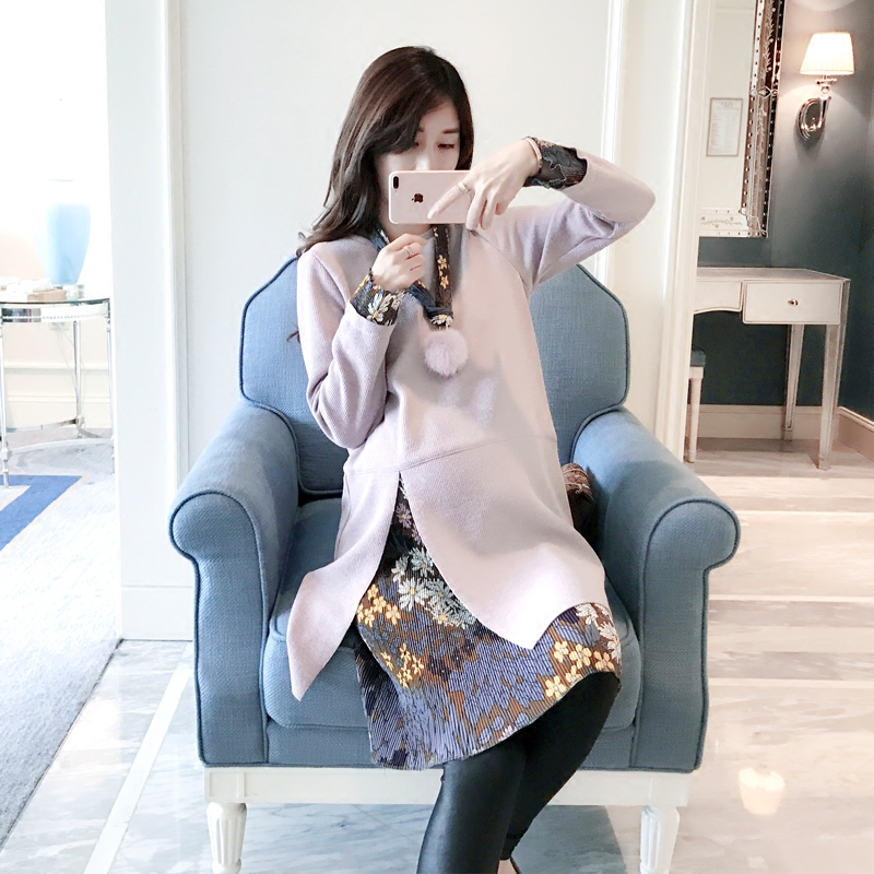 打底衫孕妈内搭,潮妈孕期穿搭打底衫