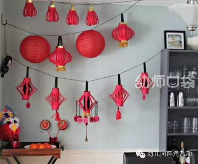 幼儿园新年布置装饰品小灯笼,幼儿园灯笼吊饰走廊布置