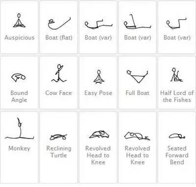 瑜伽小人体式画法教学,如何画瑜伽体式小人