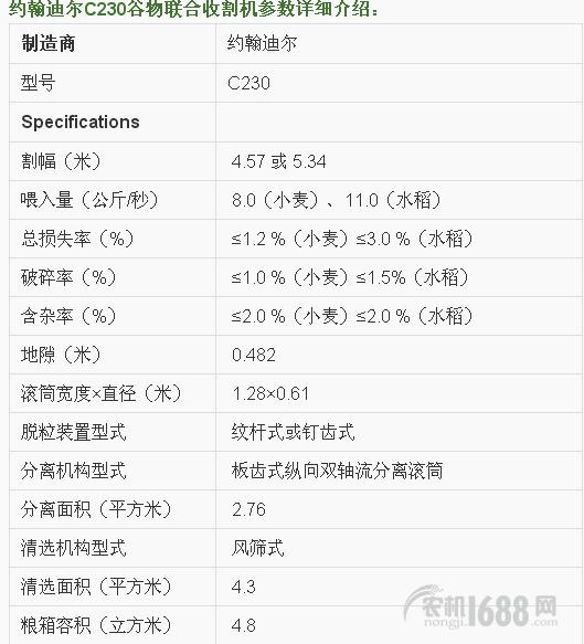 约翰迪尔c230和3518,迪尔3518和c230哪个好