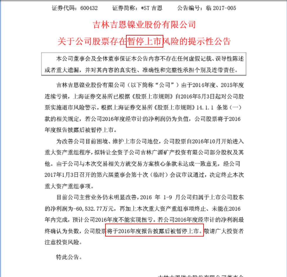 600432吉恩镍业退市代码,600432吉恩镍业股票行情