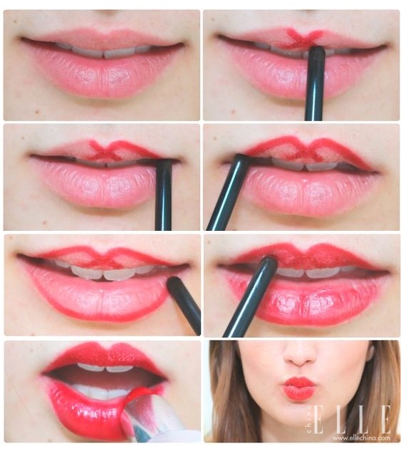 最火的唇妆教程,3d立体唇妆画法视频