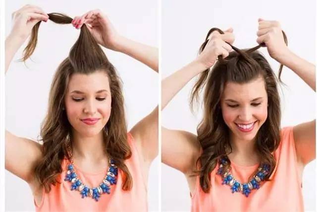 鱼尾辫教程短发全头,鱼尾辫发圈