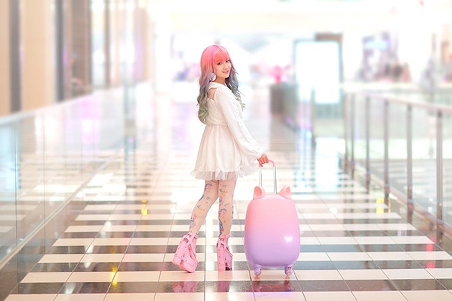 有史以来最可爱梦幻的猫耳朵Fravel行李箱？拥有透明拉杆+会动的猫耳朵