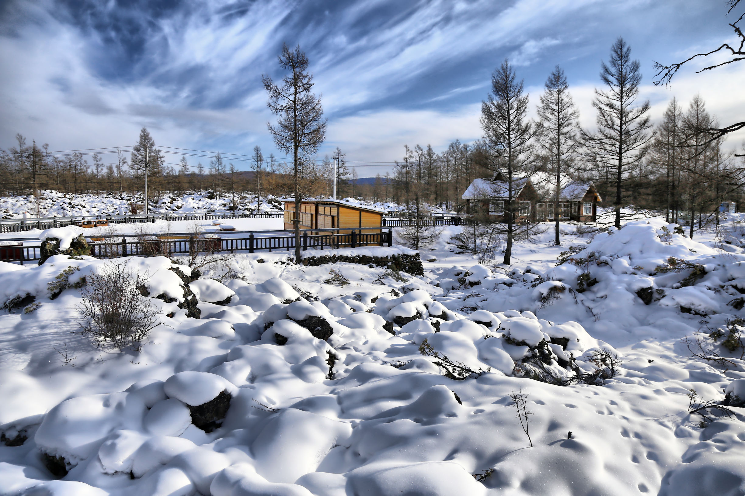穿越内蒙古大草原雪景,来内蒙古大草原看雪
