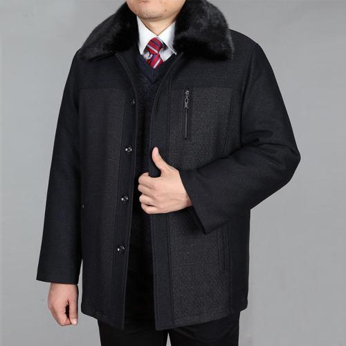 胖子男士棉衣外套加厚款丝棉夹克,爸爸穿的外套加绒显帅