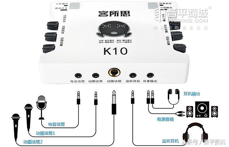 客所思,XOXK10（超值版）网络K歌USB声卡