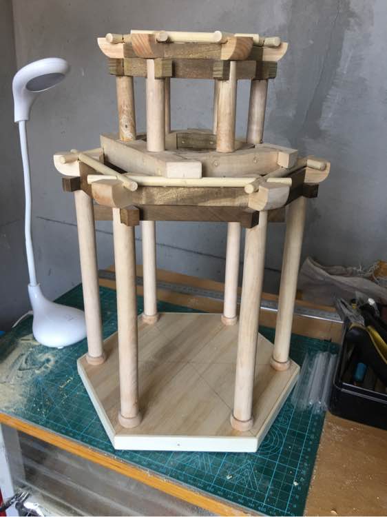 如何用榫卯制作六角凉亭,六角凉亭斜角榫卯