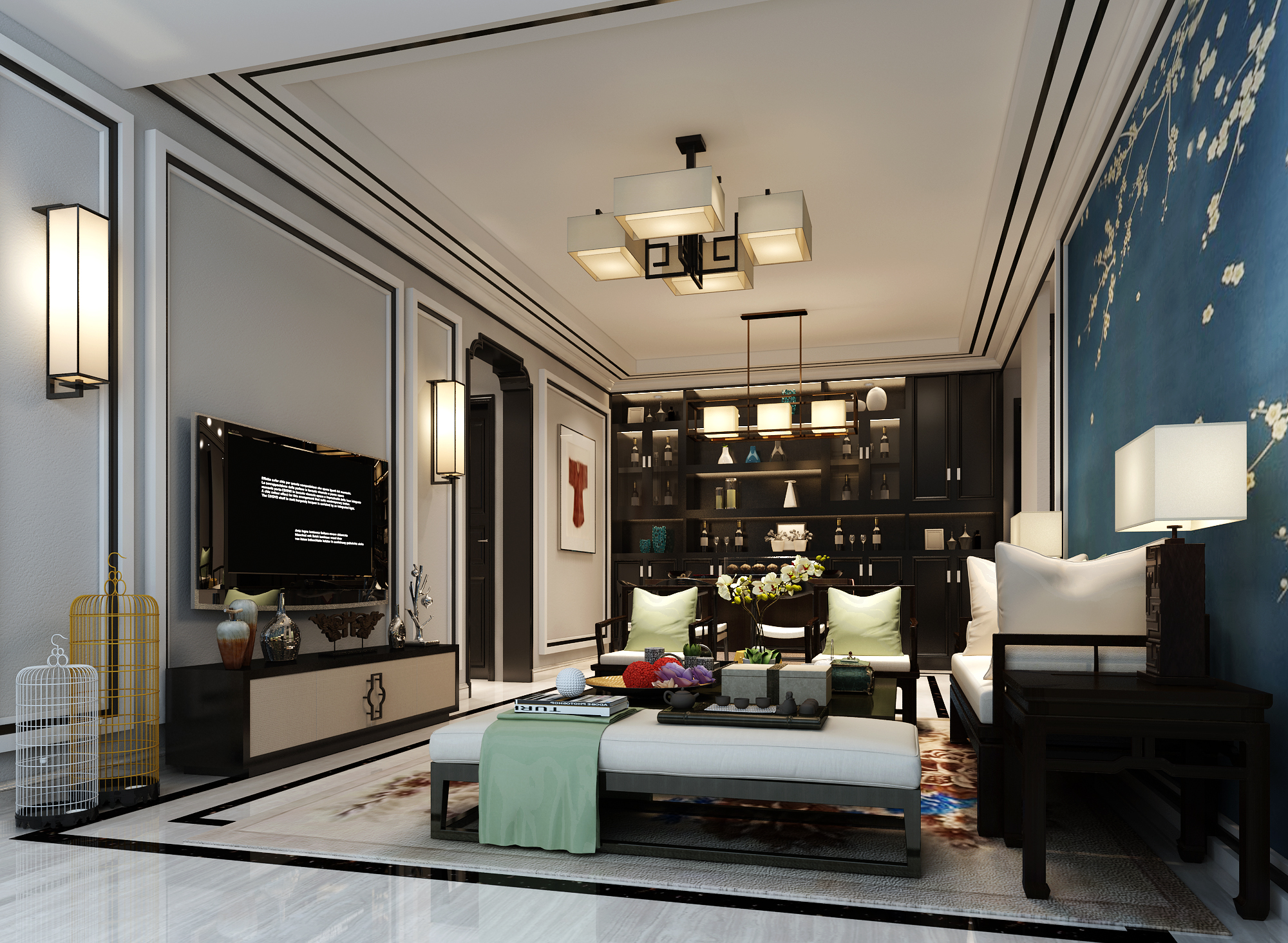 莱蒙都会105平新中式，就喜欢这个调调，还是大学老师推荐的呢