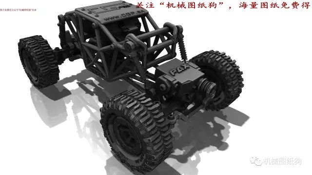 rc遥控车设计图纸模型,rc模型特技大脚车