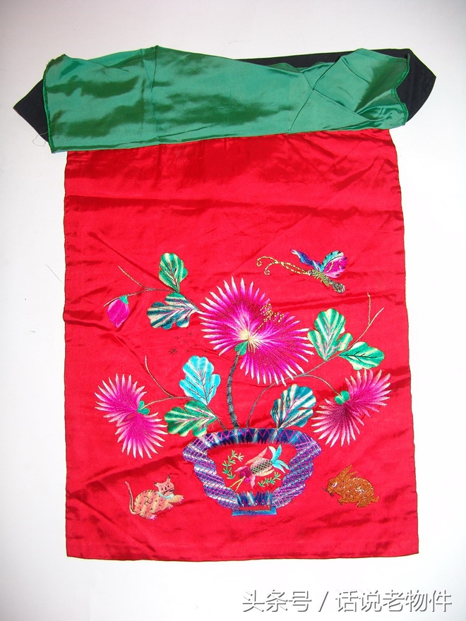 老绣品四幅,老绣品灯帘图片欣赏