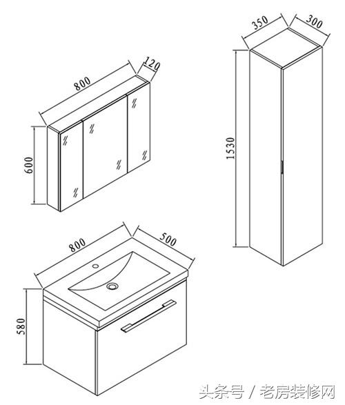 浴室柜的种类浴室柜尺寸,浴室柜尺寸标准怎么选浴室柜