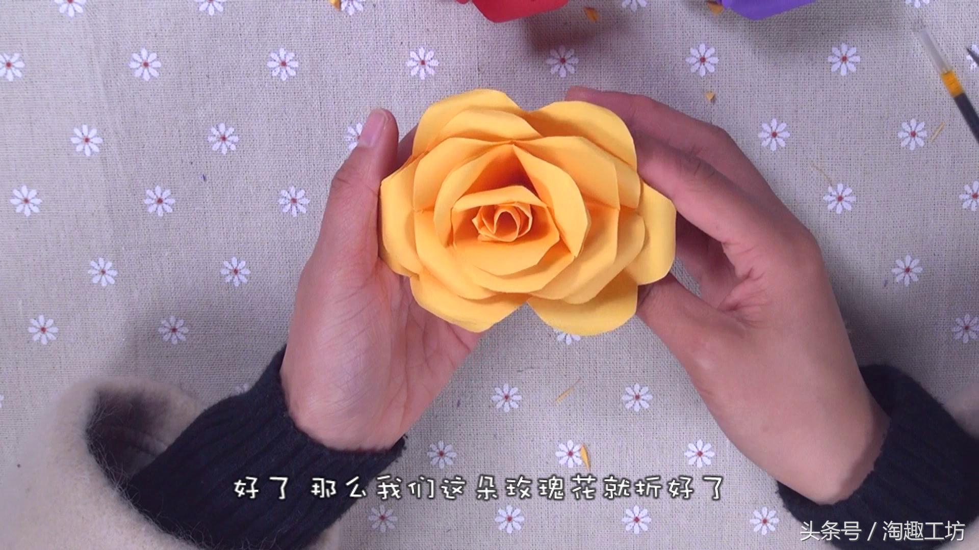 玫瑰花这样折才最漂亮,手残党也能学会的玫瑰花折法