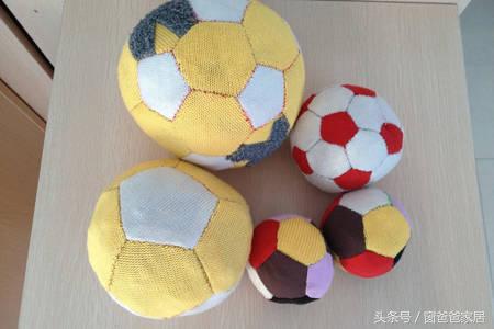 diy足球手工作品,创意diy手工缝制足球