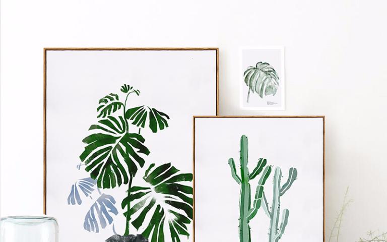 清新自得，一室绿意聚为林