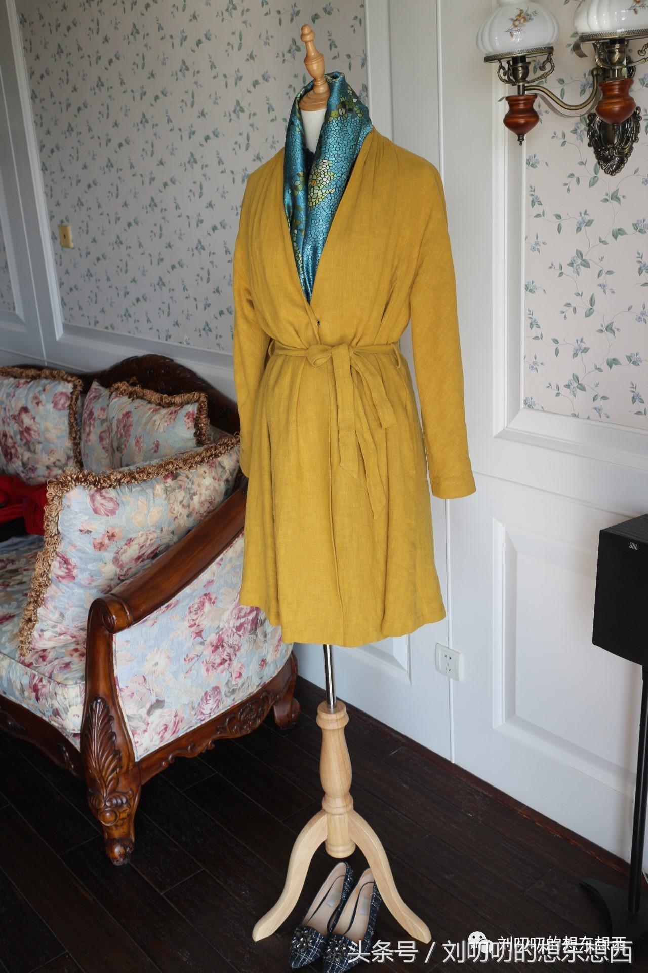 短款连衣裹裙外搭外套,裹裙一片式双面穿