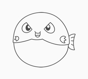 刺豚简笔画法,刺豚鱼简笔画