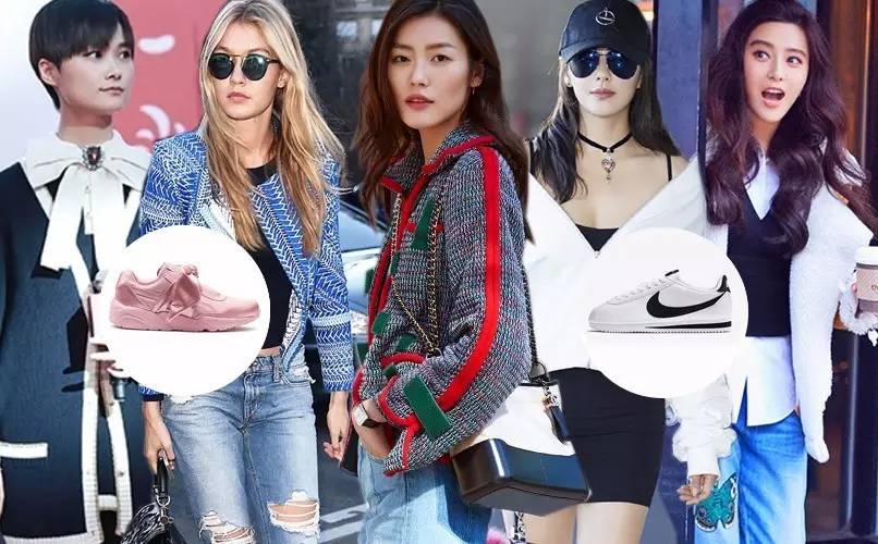 刘雯最新穿搭卡其色老爹鞋,刘雯穿的运动鞋有哪些