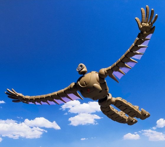 万代正版13号机可动手办,万代天空之城机器人手办