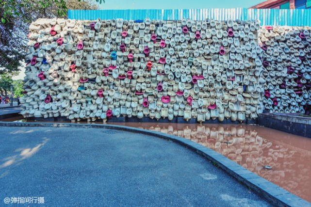 佛山石湾公园马桶瀑布,最奇葩的景点马桶瀑布