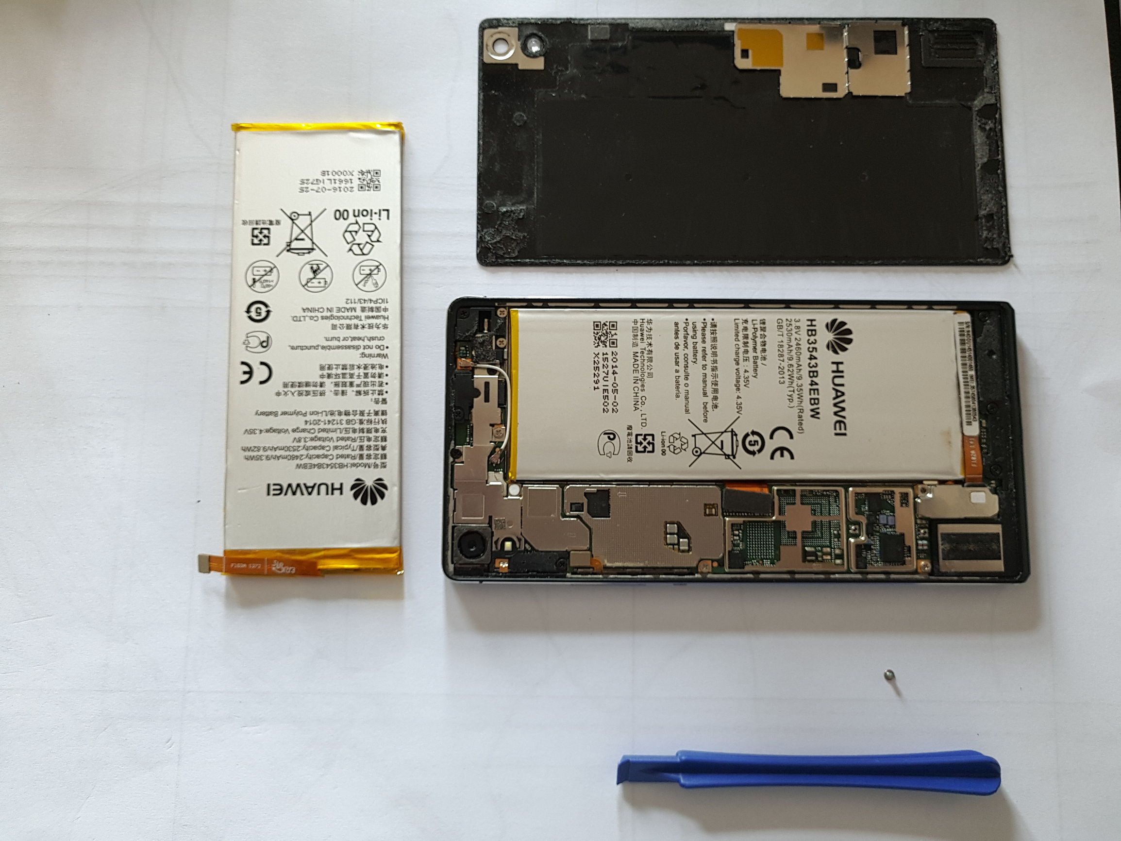 华为p7更换屏幕,p7更换电池教程