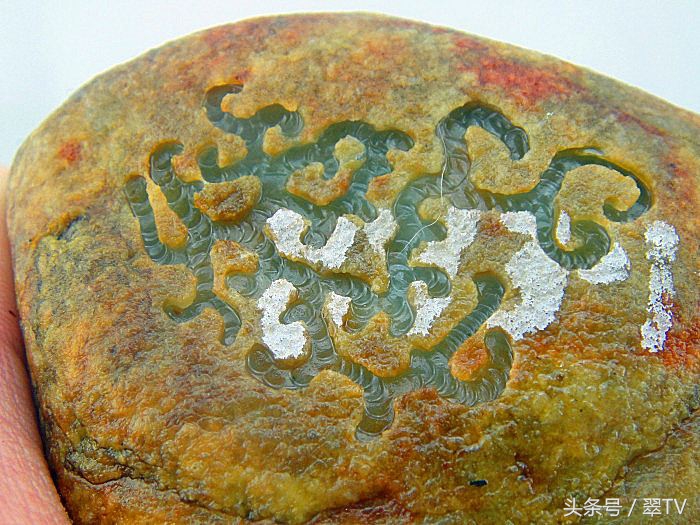 淘宝直播开窗翡翠赌石,房山翡翠赌石开窗色料