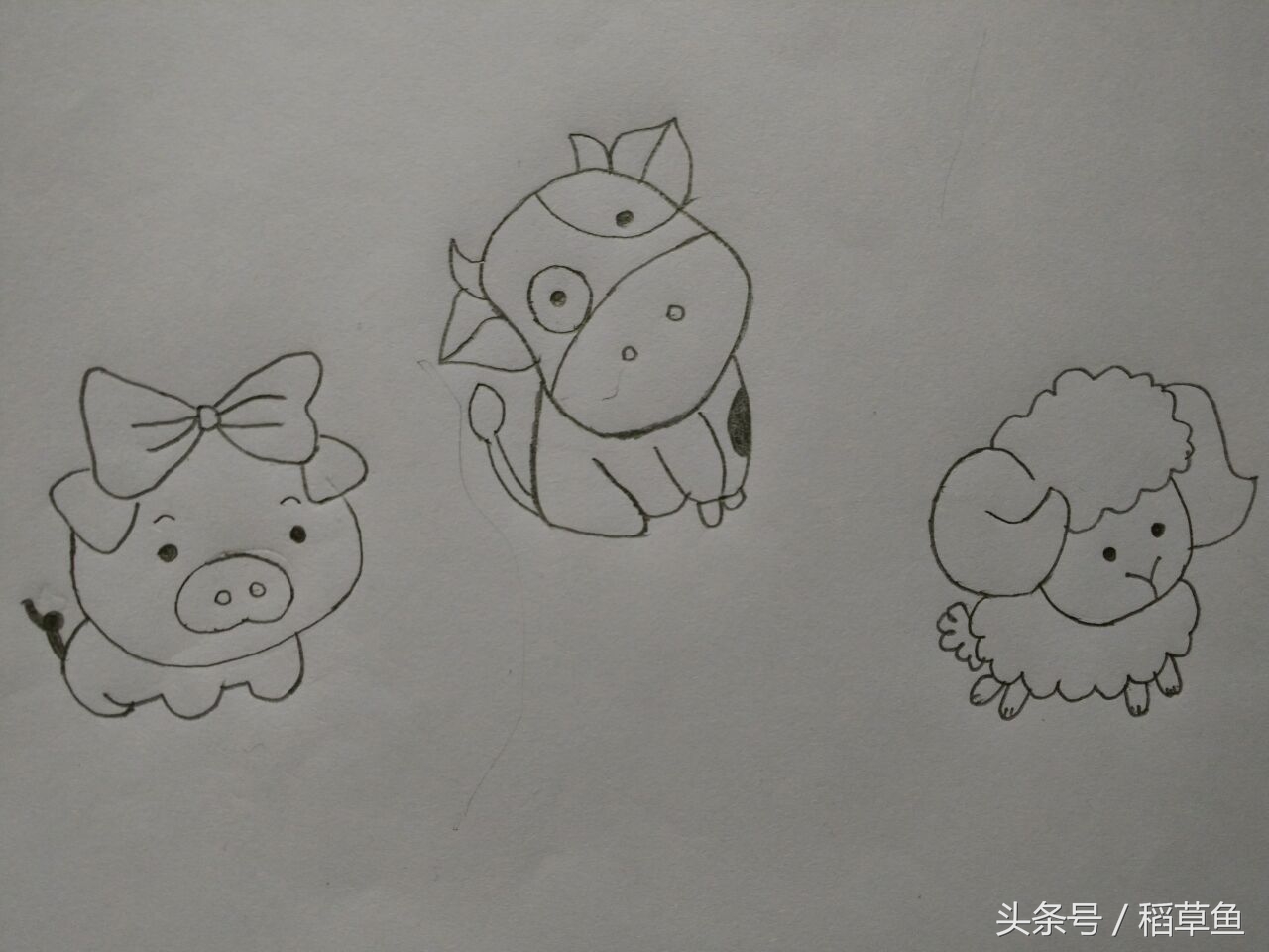 12生肖完整图片马的简笔画,12生肖中的狗简笔画怎么画