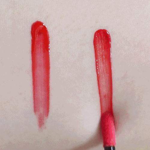 热门大牌唇釉试色小清新,网红如花的直播