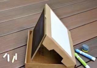 废纸箱做户外儿童玩具,废纸箱做可爱的宝宝