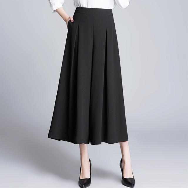 长款裙裤怎么搭配更时尚夏,超宽阔腿裙裤怎么搭配